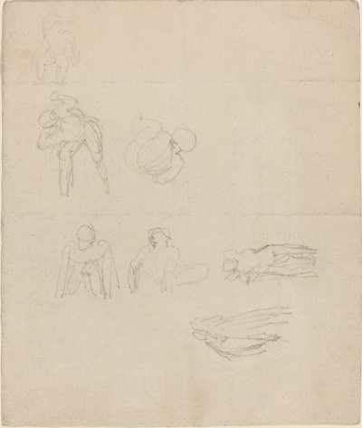 Blad van Figurenstudies door John Flaxman