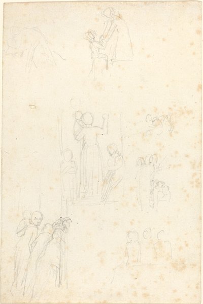 Blad met Studies door John Flaxman