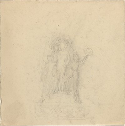 Studies voor een monument met de kroning van een figuur [recto en verso] door John Flaxman