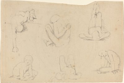 Studies van een mannelijk figuur door John Flaxman