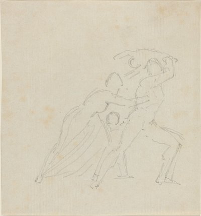 Studie voor "De woede van Athamas" door John Flaxman
