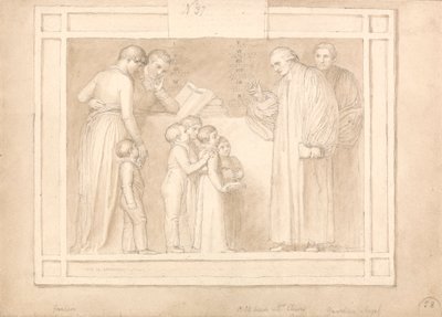 Studie voor een monument voor de eerwaarde John Clowes door John Flaxman