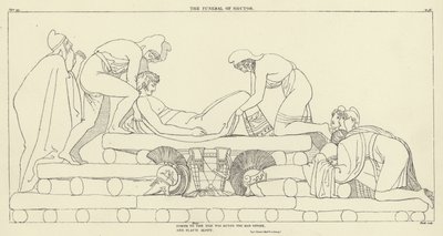 De begrafenis van Hector door John Flaxman