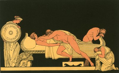Thetis brengt het pantser naar Achilles door John Flaxman