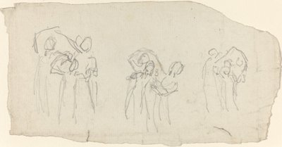 Drie groepen dansers door John Flaxman