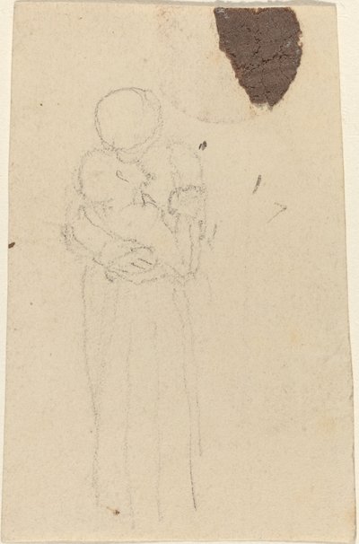 Twee figuren die elkaar omarmen door John Flaxman