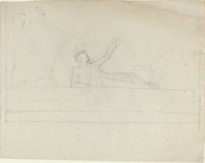 Twee Griekse Klassieke Figuren door John Flaxman