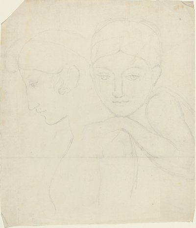 Twee Vrouwenhoofden door John Flaxman
