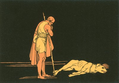 Odysseus en zijn hond door John Flaxman