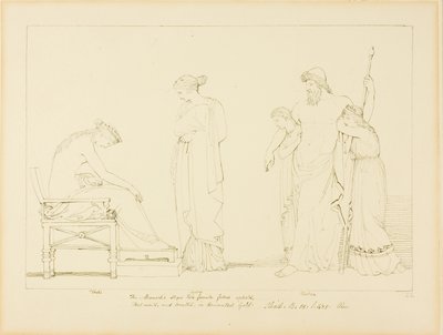 Vulcanus en Thetis door John Flaxman