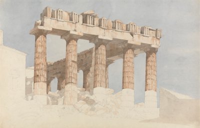 Het oostelijke uiteinde en de zuidkant van het Parthenon door John Foster