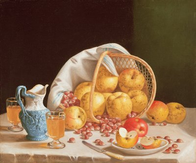 Stilleven met gele appels, 1858 door John Francis