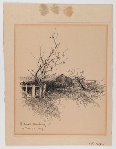 Landschap, N.Y., 20 december 1894 door John Francis Murphy