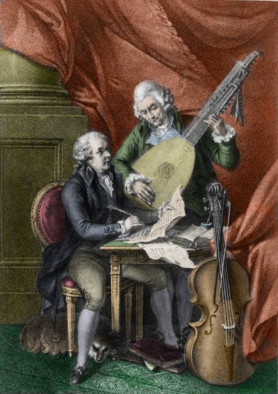 Wolfgang Amadeus Mozart en Franz Joseph Haydn door John Francis Rigaud