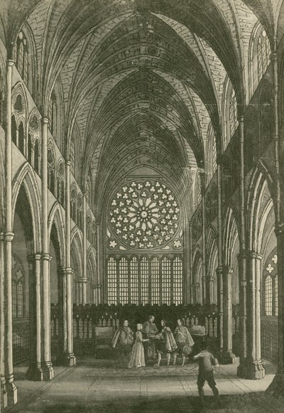 Leonard voorkomt het huwelijk van de graaf van Rochester met Amabel in het koor van Sint-Paulus door John Franklin