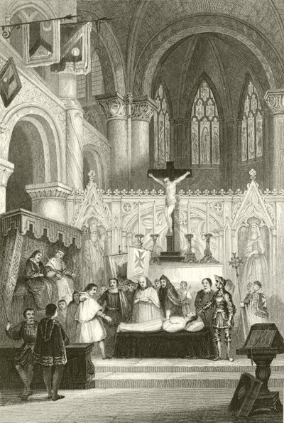Beproeving van het aanraken van het dode lichaam door John Franklin