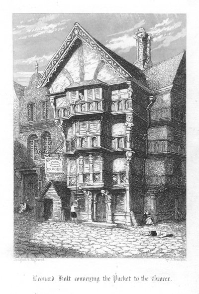 Scène uit Old St Pauls door William Harrison Ainsworth door John Franklin