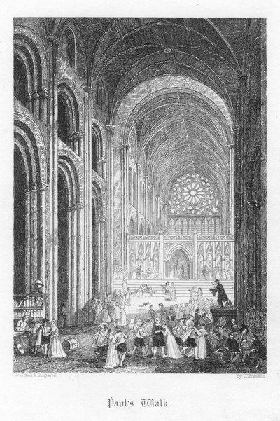 Scène uit Old St Pauls door William Harrison Ainsworth door John Franklin