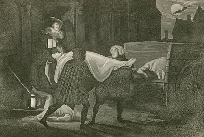 Het Lichaam van Amabel naar de Dodenkar gedragen door John Franklin