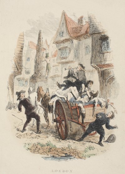 Titelpagina uit Old St. Pauls, door William Harrison Ainsworth door John Franklin