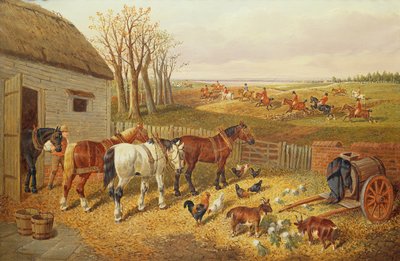 Een drukke boerderij door John Frederick Herring