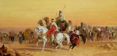 Een Arabische karavaan door John Frederick Herring Senior