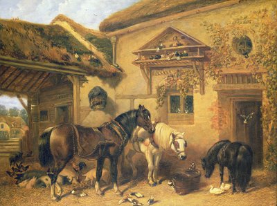 Cottage Deur en Boerderij door John Frederick Herring Senior