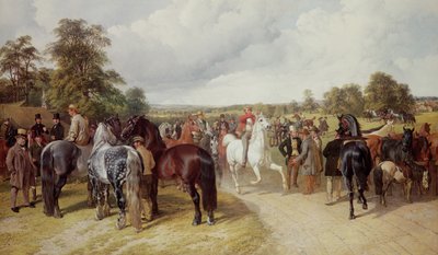 Engelse paardenmarkt op Southborough Common door John Frederick Herring Senior