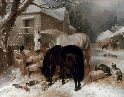 Boerenerf Tafereel door John Frederick Herring Senior