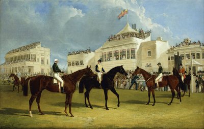 Voorbereiding om te starten voor de beker van de keizer van Rusland op Ascot, 1845 door John Frederick Herring Senior