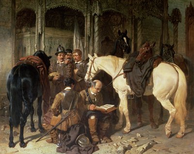 Roundheads in een Arundel Kerk door John Frederick Herring Senior