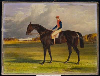 De merrie Industry van de graaf van Chesterfield, met W. Scott, in een landschap, 1838 door John Frederick Herring Senior