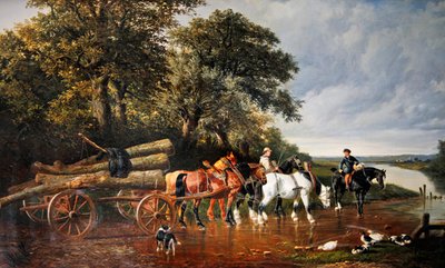 De Houten Wagen door John Frederick Herring Senior