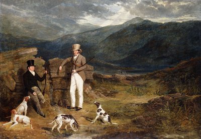 Twee Heren met Pointers op een Korhoenheide, 1824 door John Frederick Herring Senior