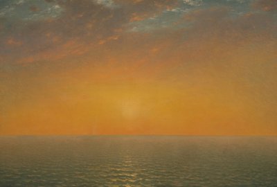 Zonsondergang op Zee door John Frederick Kensett