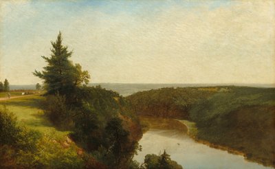 Uitzicht op de Genesee bij Mount Morris door John Frederick Kensett