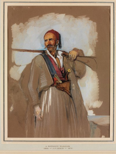 Een Suliote krijger door John Frederick Lewis