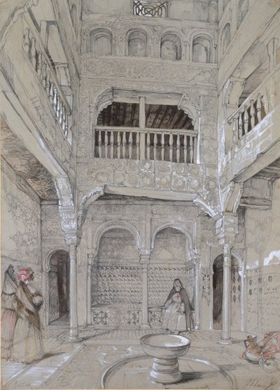 Ingang van de baden in het Alhambra door John Frederick Lewis
