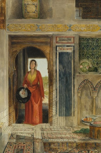 Ingang van de harem, 1871 door John Frederick Lewis