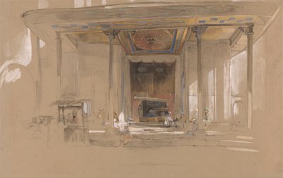 Hoofdingang van de Grote Moskee, (Ulu cami) Bursa, Turkije door John Frederick Lewis