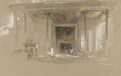 Hoofdingang van de Grote Moskee (Ulucami) Bursa, Turkije, c.1840 door John Frederick Lewis