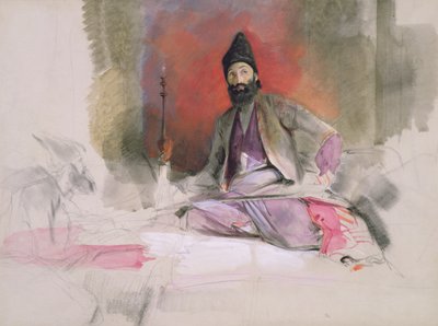 Nr.0738 Studie van een Turkse grootheid, mogelijk Hallicoo Mirza, c.1840 door John Frederick Lewis