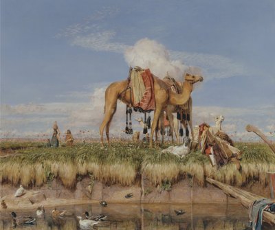 Aan de oevers van de Nijl, Opper-Egypte door John Frederick Lewis