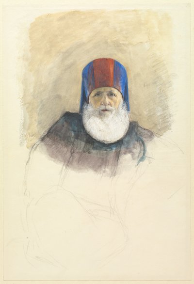 Studie voor Mehmet Ali Pasha, c. 1844 door John Frederick Lewis