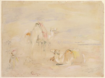 Studie voor een Halt in de Woestijn door John Frederick Lewis