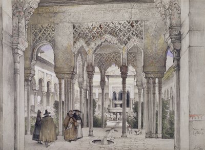 Het hof van de leeuwen (Patio de los Leones), uit 