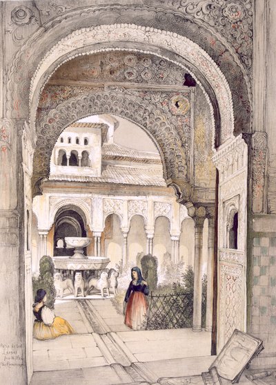 De fontein van de leeuwen, uit de hal van de Abencerrajes, uit 