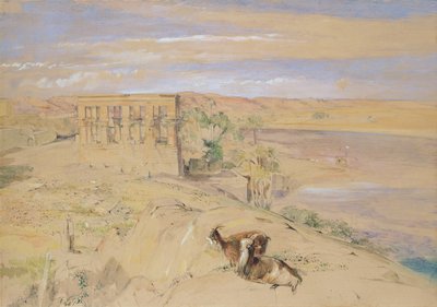 De Hypaethrale Tempel in Philae, 1850 door John Frederick Lewis