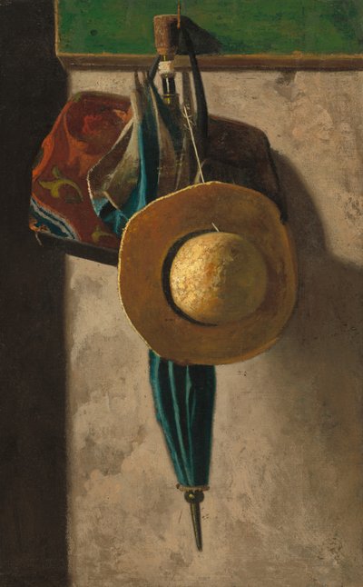 Strohoed, Tas en Paraplu, 1890 door John Frederick Peto