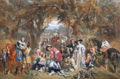 Fête champêtre in de tijd van Karel II, 1852 door John Frederick Tayler